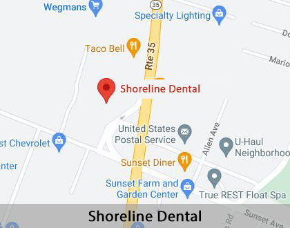 Map image for Implant Dentist in Ocean Township, NJ